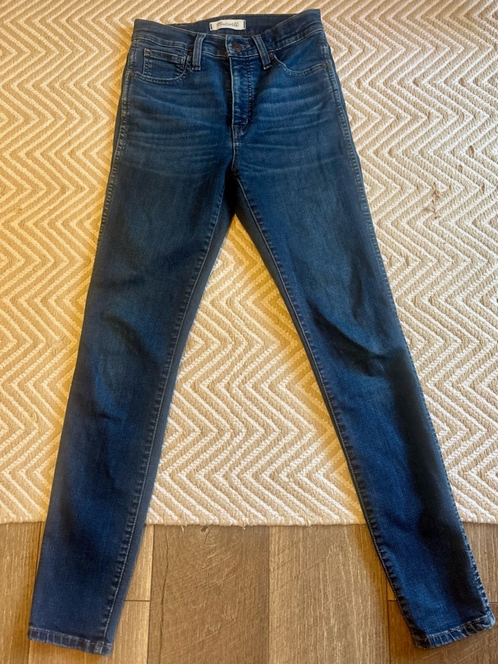 Madewell 10” High Rise Skinny Jeans Size 25 Medium Wash Stretch Denim